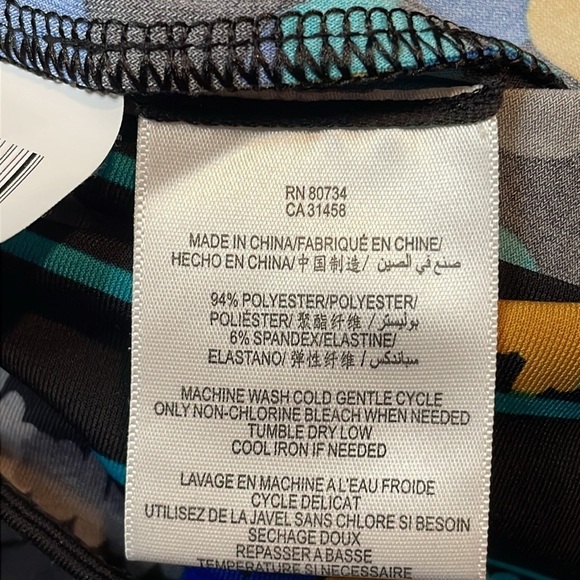 BCBGMaxAzria Women's‎ Size Small Dress Blue Black Polka Dot A-Line Key Hole - Picture 8 of 8